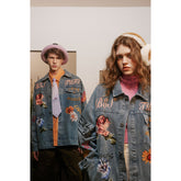 Unisex Jacket Retro Washed Denim Jacket Men and Women Couple Spring and Autumn Coat